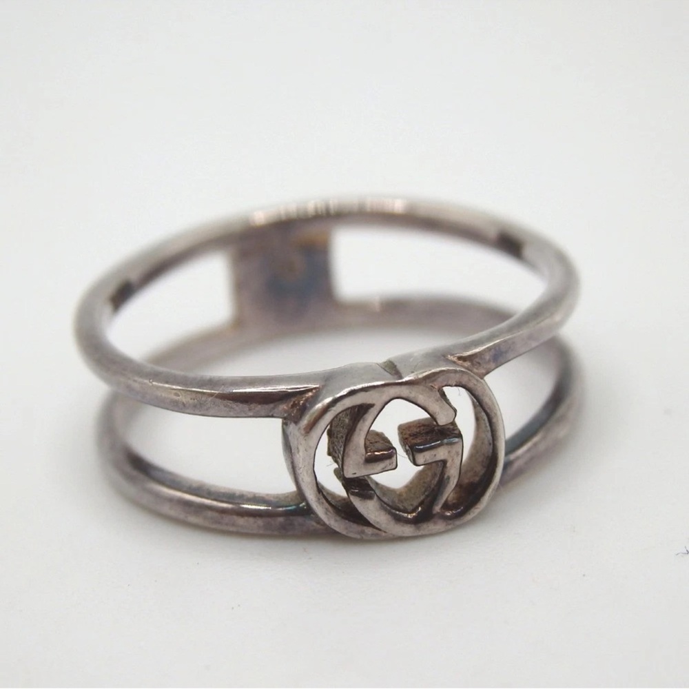 Authentic Gucci Interlocking G Ring Ag925 [Used] - image 2